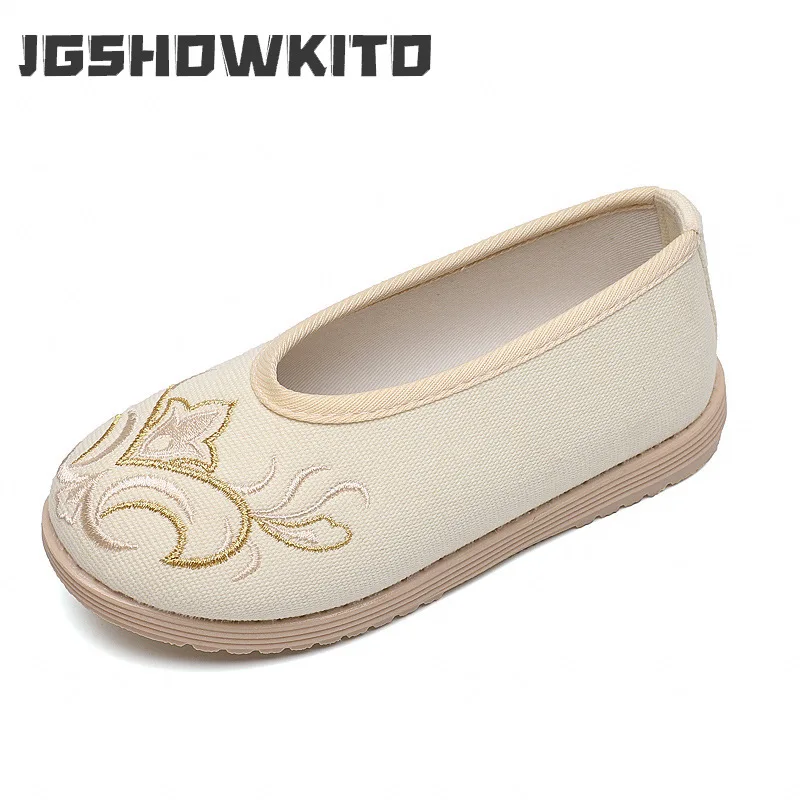 Boys Shoes Kids Casual Loafers Slip-on Hand-made Woven Cloth Shoes Chinese Traditional Embroidered Shoes Ethnic Teenagers 25-40