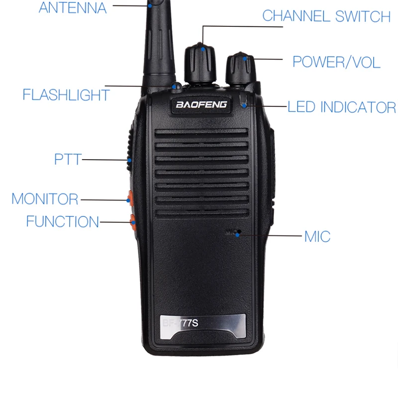 BaoFeng Original BF-777S Walkie Talkie UHF Radio Transceiver Mobile Uhf Hf Ham Two-way   Radio Comunicador