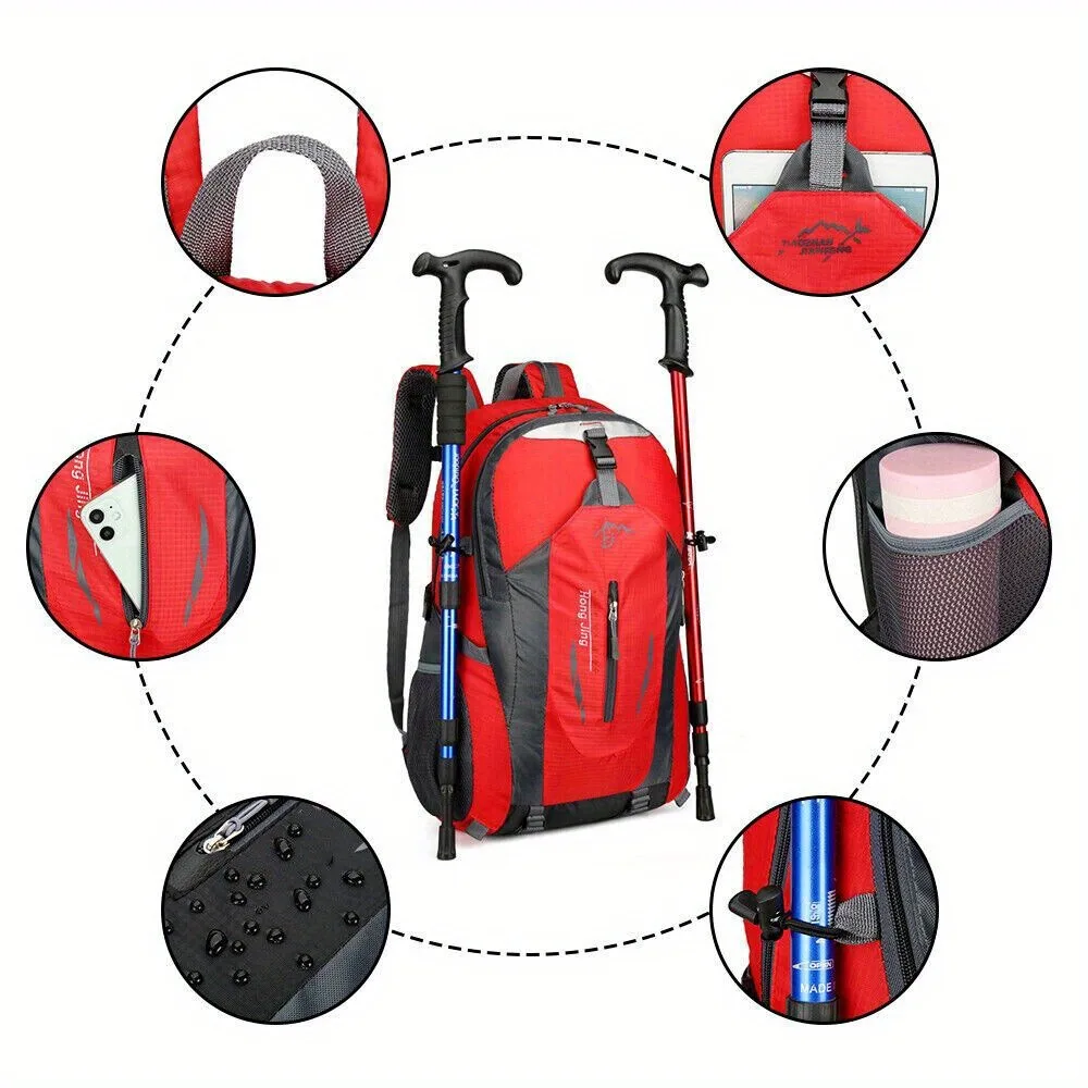 Mochila al aire libre para hombre, mochila de viaje de gran capacidad, ligera, informal, para senderismo, bolsa deportiva impermeable para viaje y montañismo