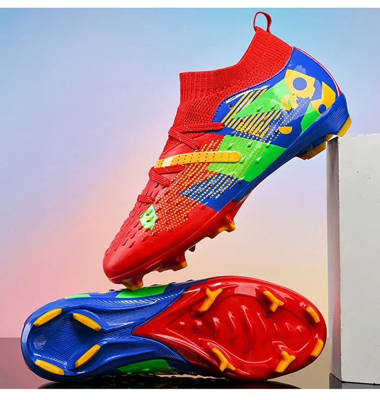 Neue Männer Fußball Schuhe Hochwertige Outdoor Hohe Knöchel Ultraleicht Indoor Fußball Stiefel Nicht-Slip Sport Schuhe Futsal Nicht-Slip – Detail 12