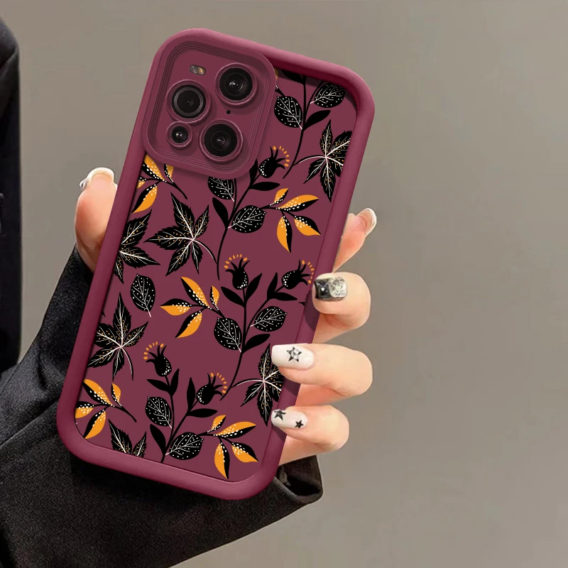 حافظة هاتف من السيليكون غير اللامع لهاتف OPPO Find F19 Pro Plus X8 X5 Pro X3 Lite F9 F21 F17 Pro 5G ريترو يترك نمط غطاء مقاوم للصدمات