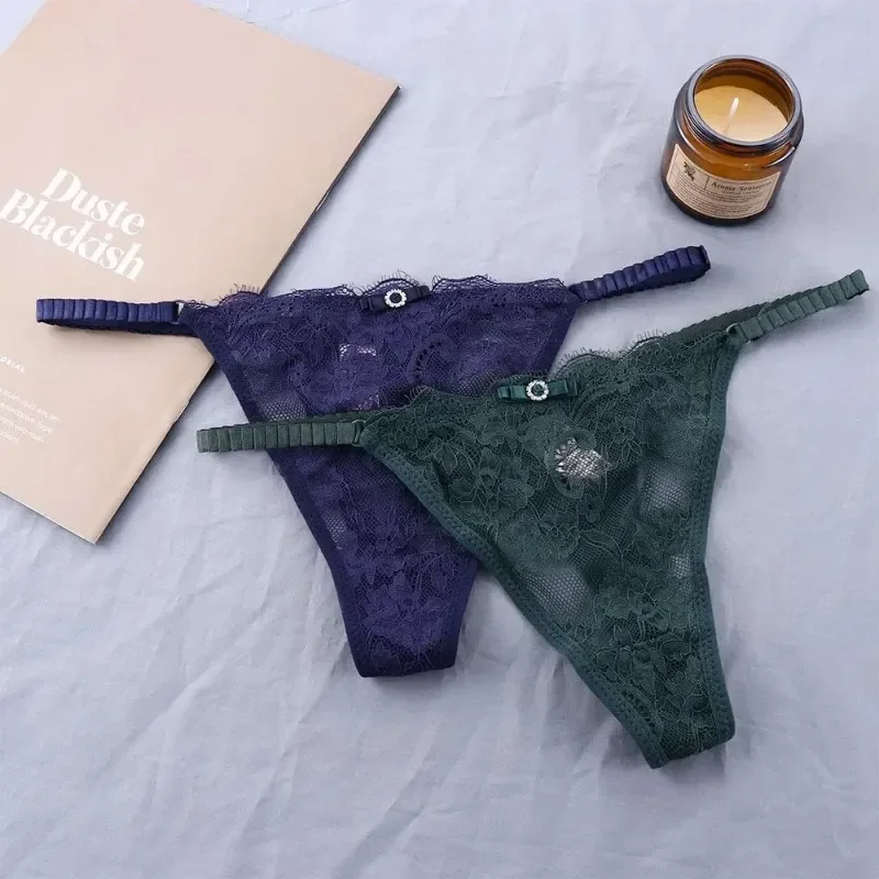 

Transparent Sexy Underpant Hollow Cotton Crotch Low Waist G-strings Female Briefs Seamless Panties Lace Women Yoga Shorts
