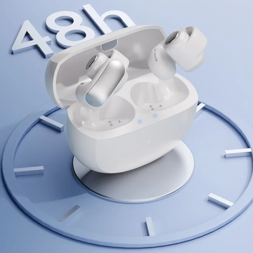 V12 الأذن كليب سماعات بلوتوث مقاوم للماء سماعات أذن رياضية TWS ENC الحد من الضوضاء سماعة HiFi ستيريو HD دعوة سماعات