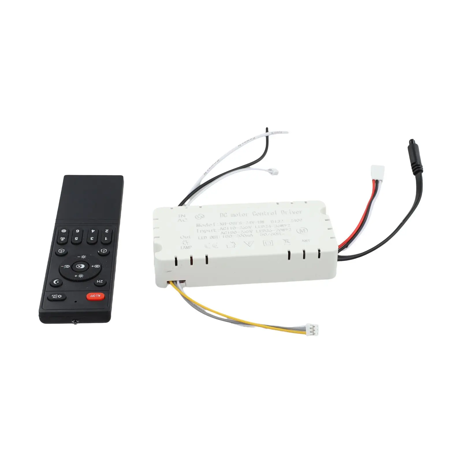 Home Comfort White black 6- Remote Controller Remote Control With Dimming Feature Fan Settings User-friendly Design