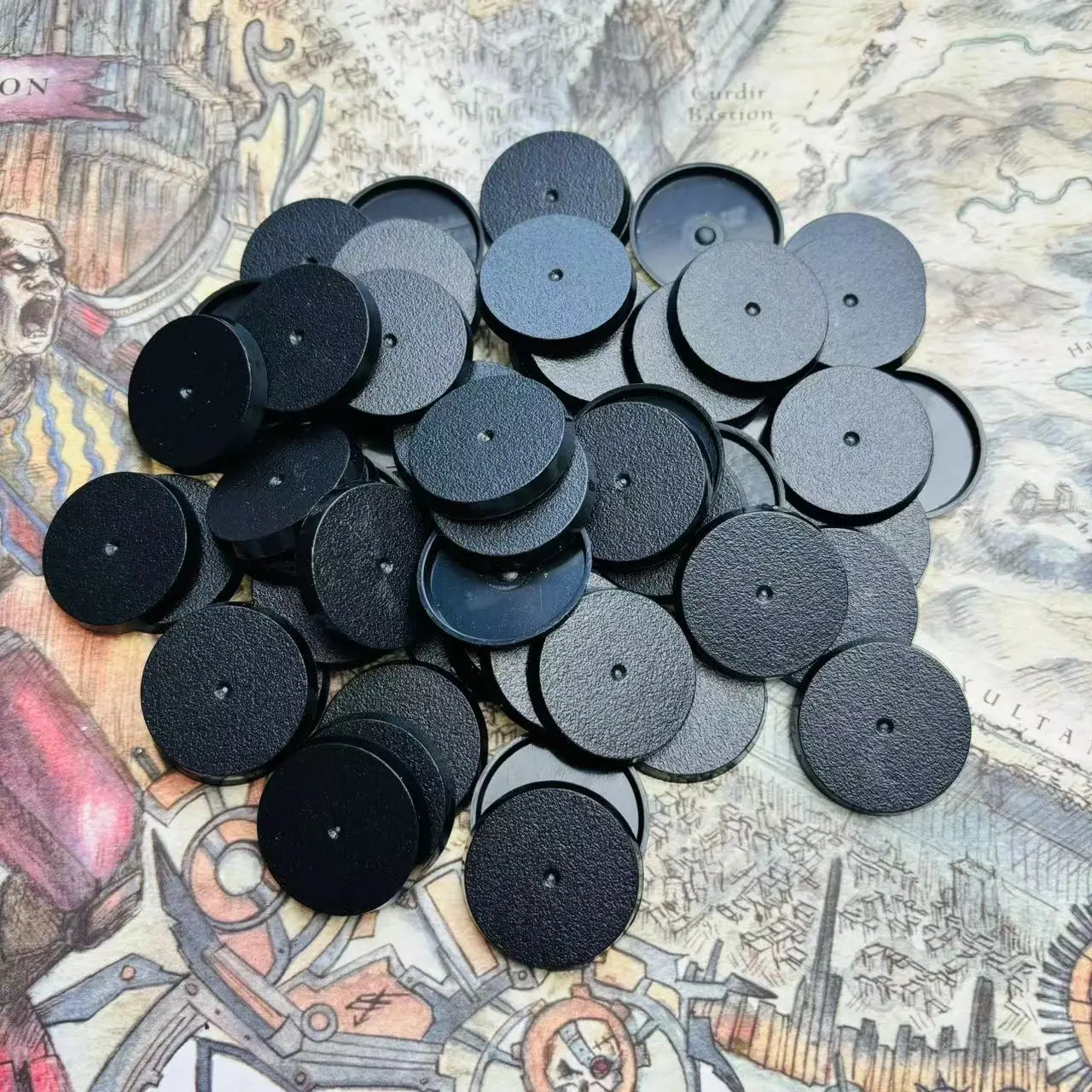 Model bases 80 x 32mm round plastic bases for Gaming Miniatures