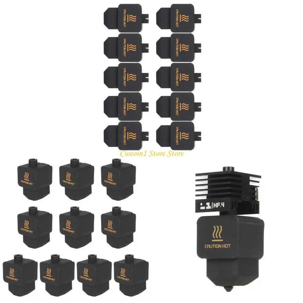 

10 шт., силиконовый чехол, замена носка для H2D 3D-принтера, экструдер, нагревательный блок, часть горячего конца, защитные аксессуары