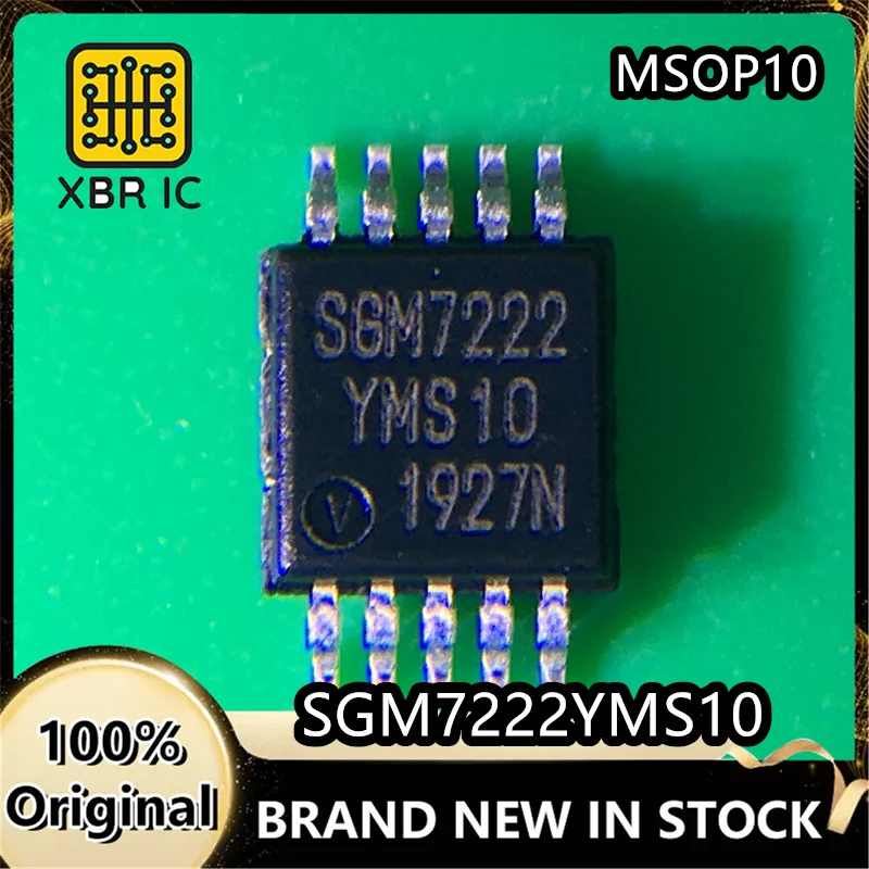 (20/50 pieces) SGM7222YMS10 SGM7222 MSOP-10 Double Pole Double Throw Analog Signal Switch IC Chip Brand New Original Product