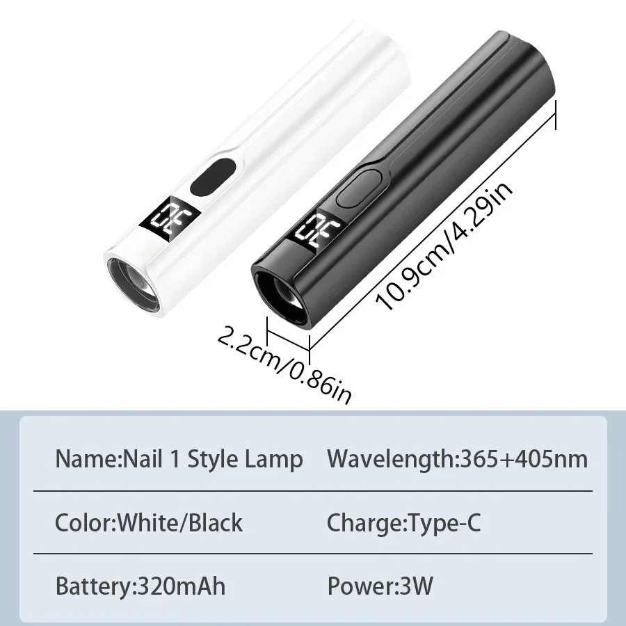 ضوء الأشعة فوق البنفسجية المحمول المحمول لأظافر الجل، ضوء الأشعة فوق البنفسجية الصغير لأظافر الجل، مصباح أظافر صغير لاسلكي قابل لإعادة الشحن لجل المعالجة السريعة