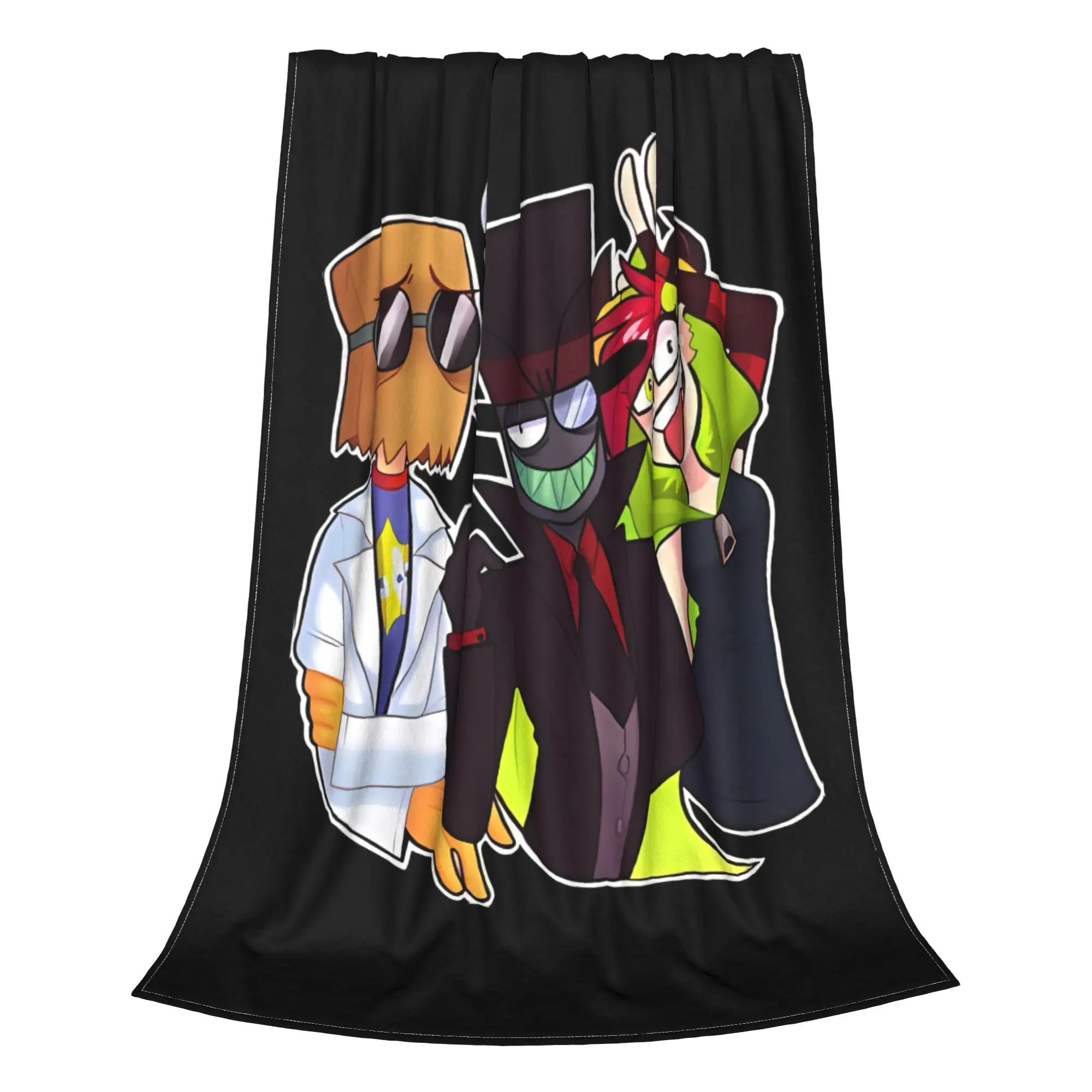 1PC Home Cute Room Decor Retro Cartoon  Blanket Throw Blanket Villainous Novelty Warm Blanket All Season
