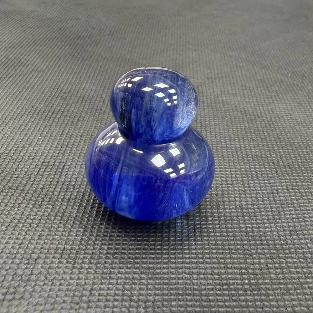 RX57 38mm Natural Stone Curling Stone Figurine, Crystal Palm Stone for Hot Cold Massage, Home Desk Decor Gift