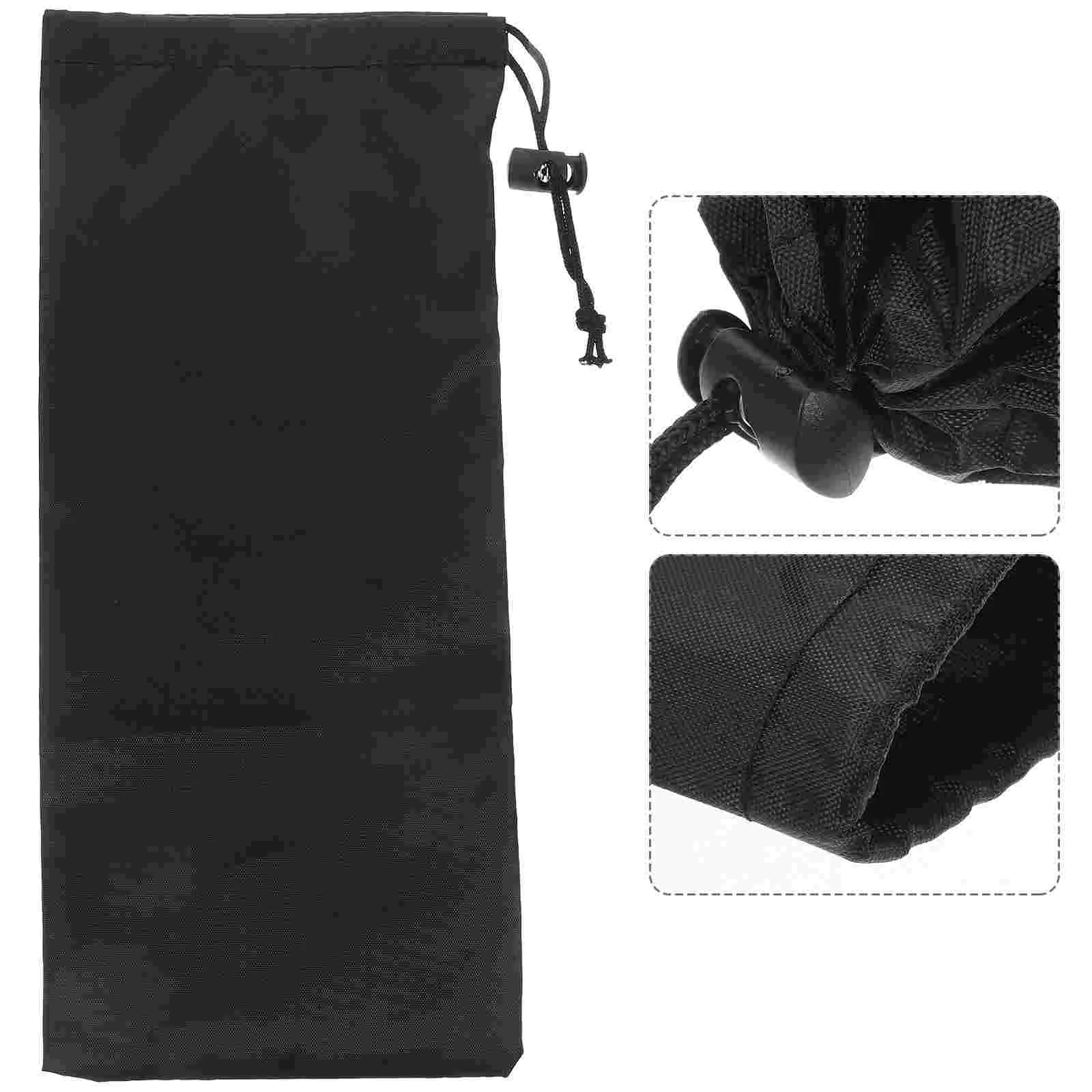 Foldable Alpenstock Storage Bag Hiking Bag Alpenstock Package Walking Stick Accessories (black)