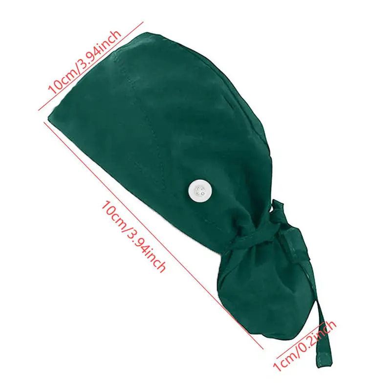 Chapeau unisexe Dust-Verde avec bouton, casquettes en coton Screxcentrique, chapeau de travail pour infirmières et médecins, salle d'exploitation, établissement de beauté