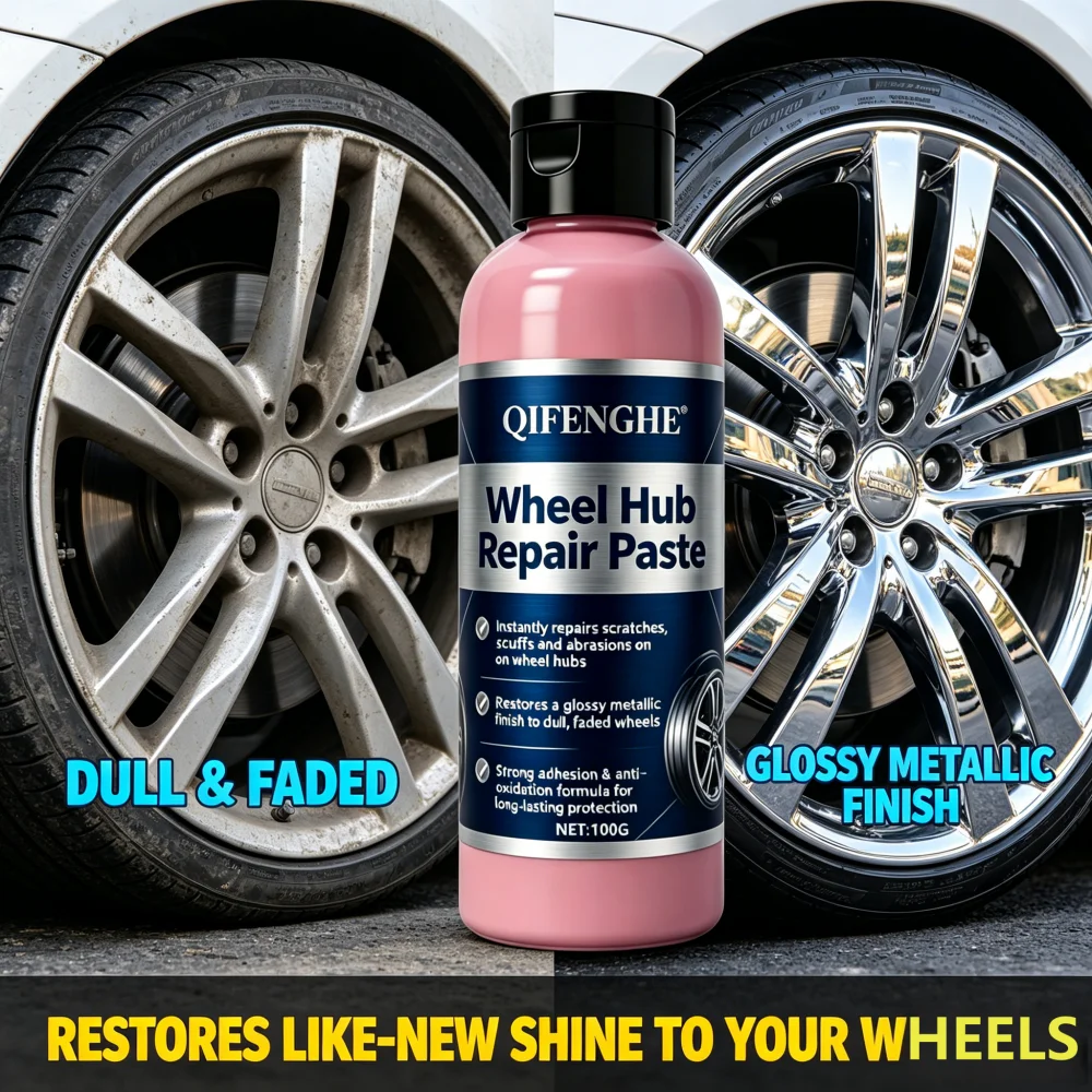 QIFENGHE Wheel Hub Repair Paste, Anti-Oxidation Formula, Instant Repair & Long-Lasting Metallic Gloss Protection