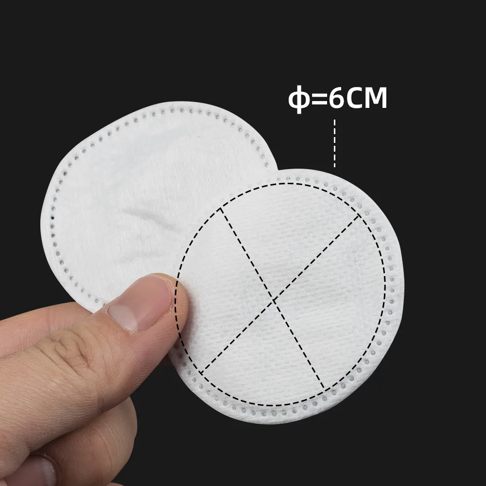1 كيس 100 قطعة من وسادات إزالة المكياج الدائرية الناعمة والمسامية، وسادات قطنية على الوجهين، تستخدم لتنظيف الوجه اليومي #3