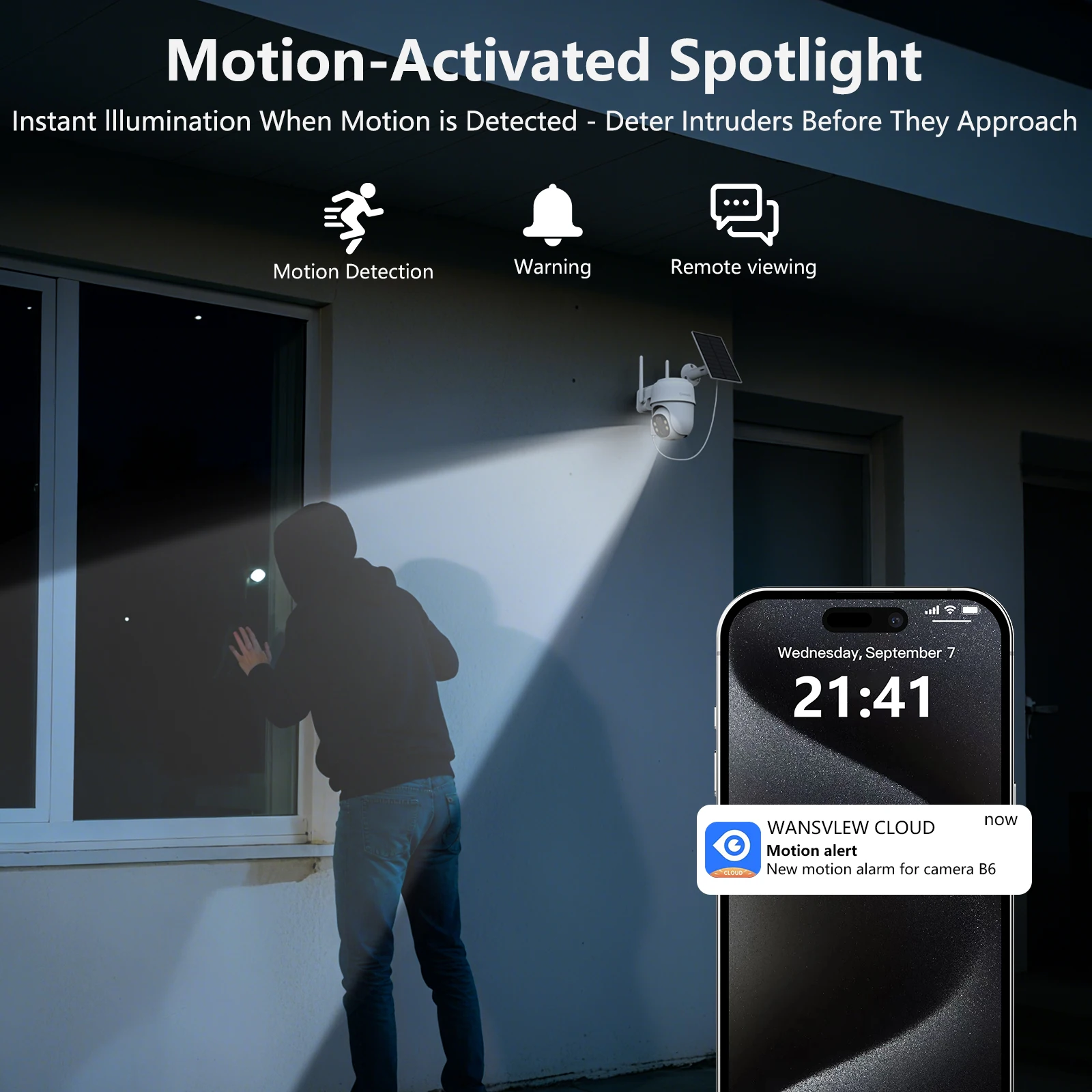 3MP Wireless Security Camera Outdoor WiFi Solar Battery Powered Camera Pan/Tilt Rotate Surveillance Camera Home Protection 2.4G