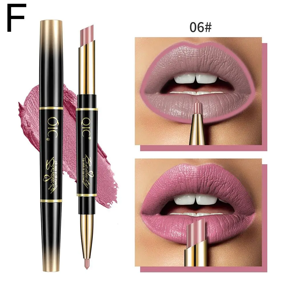 2 In 1 Lip Liner Pencil Matte Lipstick Lip Liner Long Lasting Waterproof Makeup For Lip & Eyes Cosmetics Beauty Make Up Y5G4