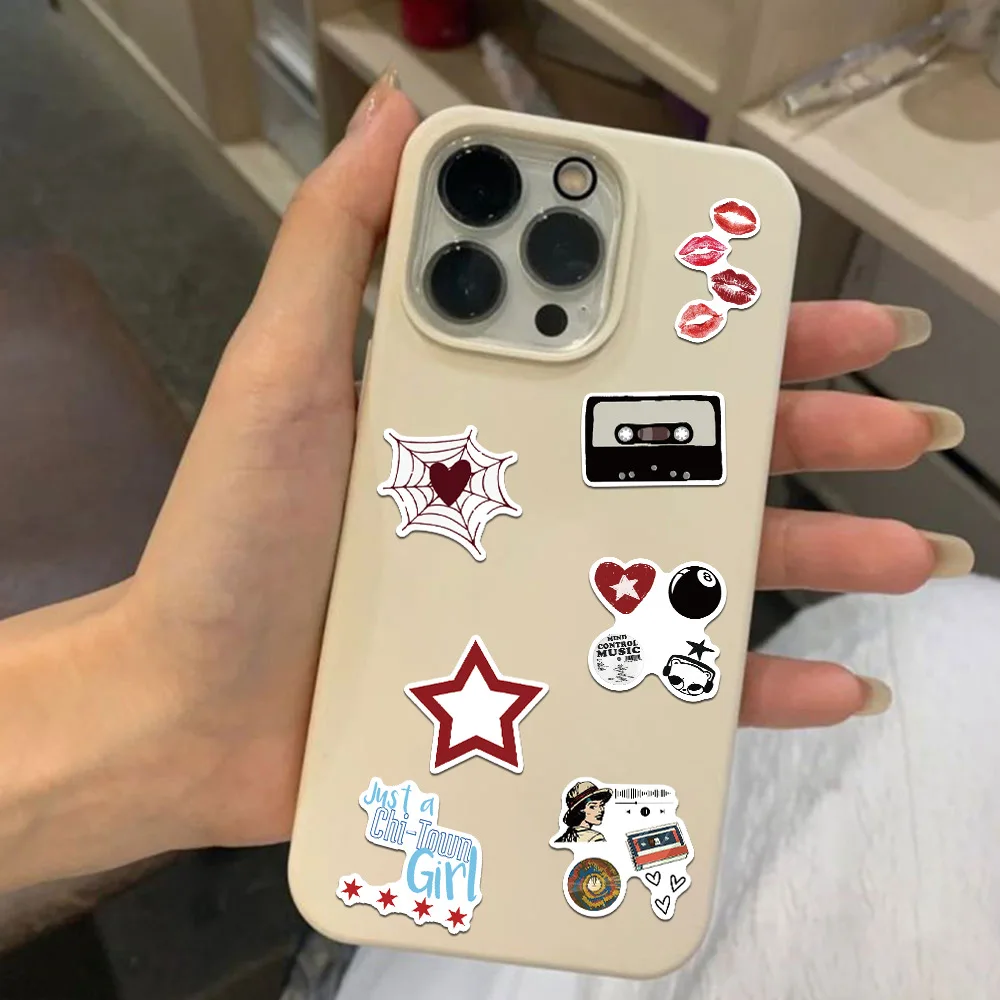 10/25/50pcs 90s Music Girls Graffiti Stickers for Laptop Luggage Guitar Skateboard Skateboard Motorcycle Helmet Water Bottle