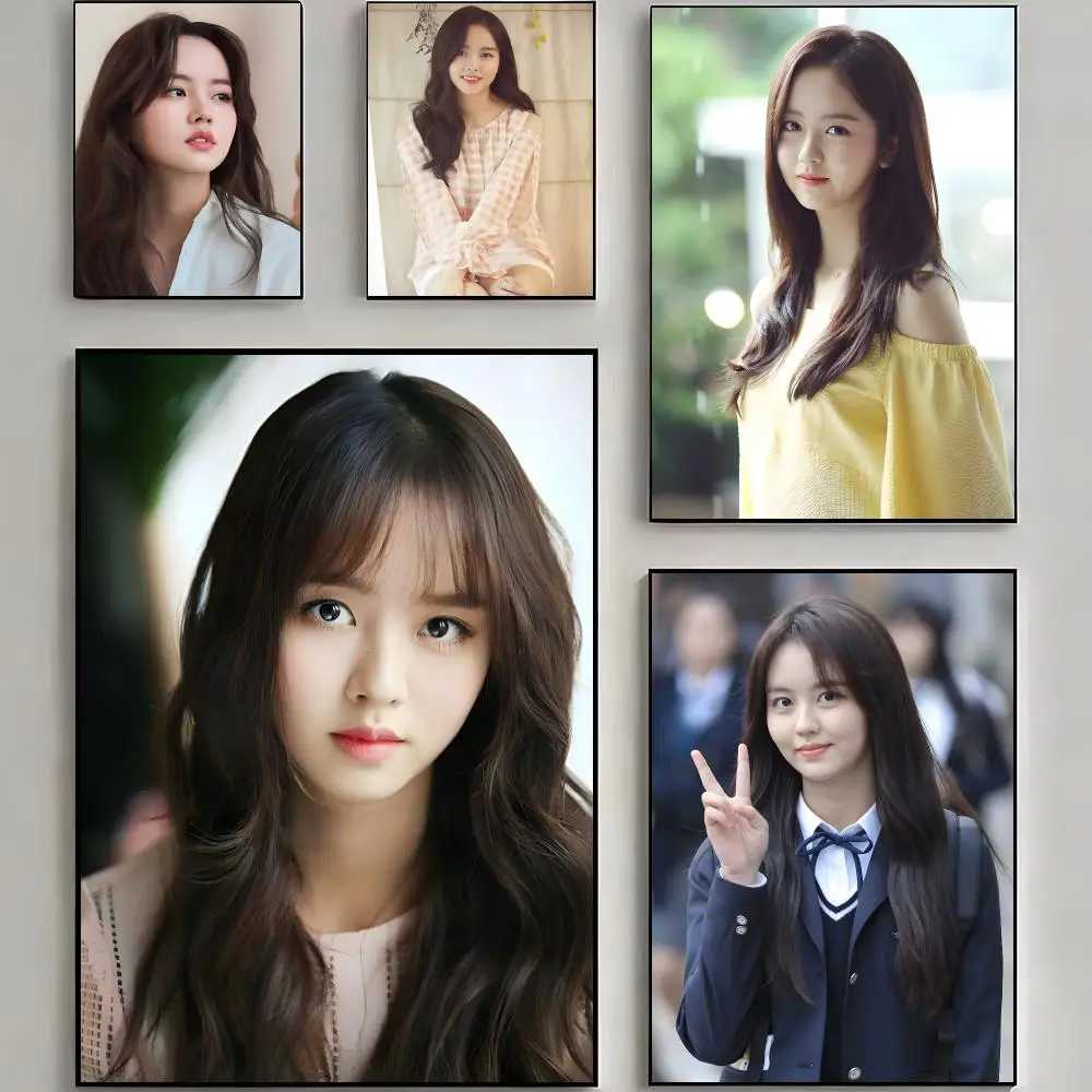 Kim So Hyun Individual Actress Painting Calligraphy Poster Parisian chic decor Glam Canvas Modern living room
