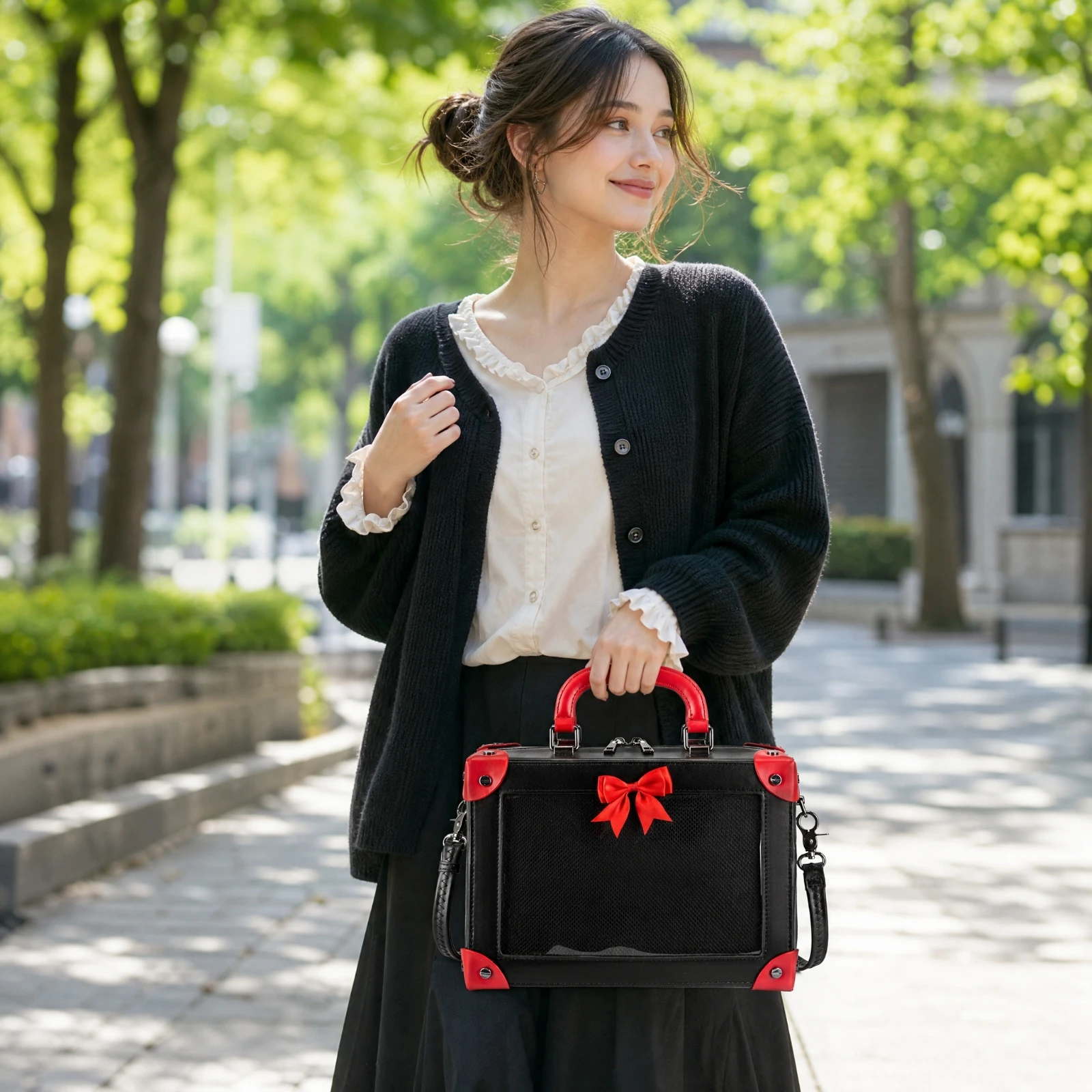 Display Bag with Clear Front W - đánh giá và giá Shoulder Bag Structured