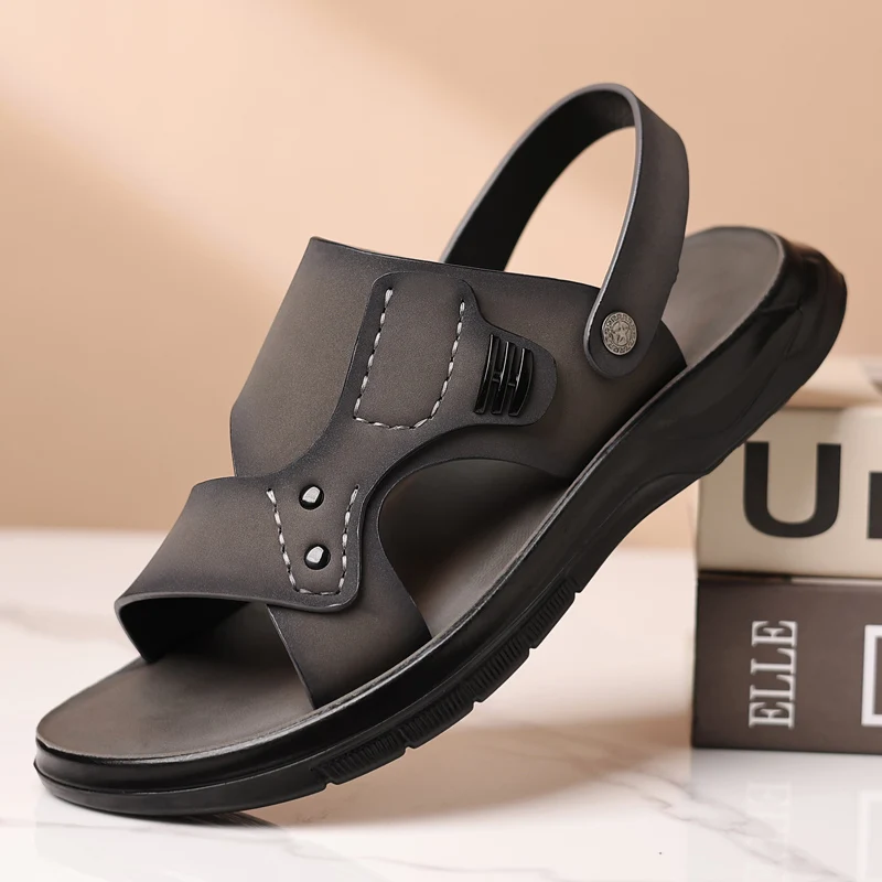 

Summer Poolside Slippers for Men Quick Dry Waterproof Material Soft Sole Anti Slip Open Toe Slides for Swimming and Outdoor Use