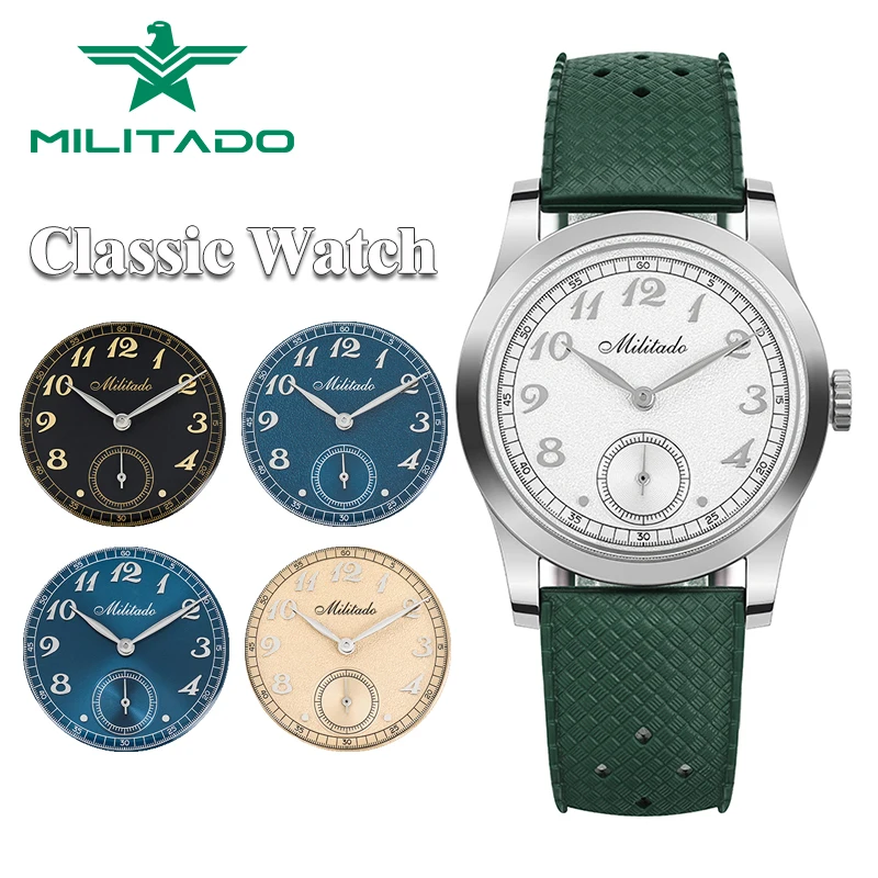 

Militado 36mm Quartz Watch Fashion Classic Modern VD78 Movement Watch 10Bar Waterproof 316L Solid Stainless Steel Watches