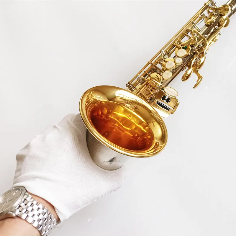 

НОВЫЙ японский альт-саксофон AW037, профессиональный никелированный с золотыми функциями ключей, чехол для мундштука и аксессуары