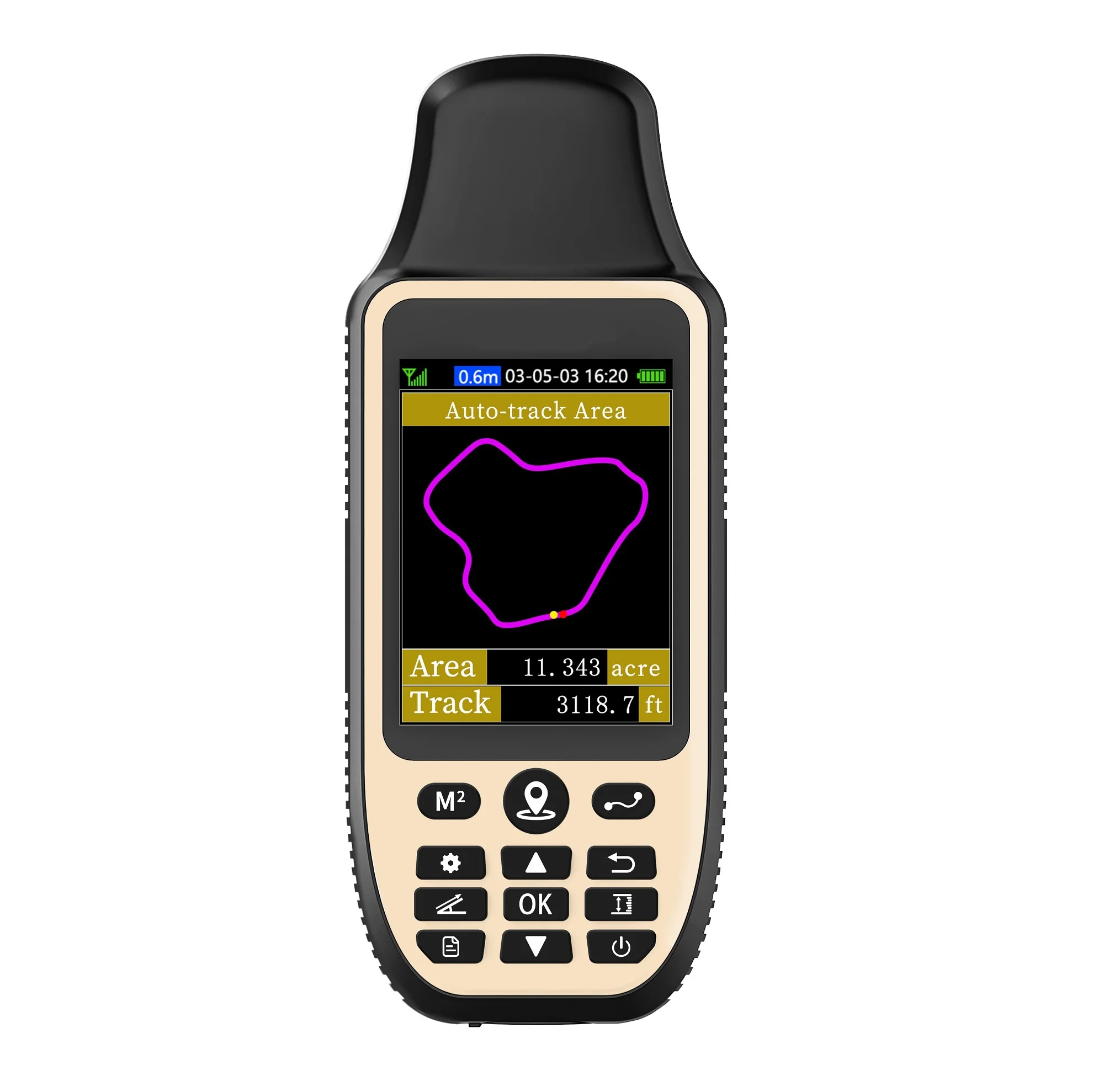 ZL660 portable high-precision GPS land surveying instrument measures area in acres and meters for harvesting land