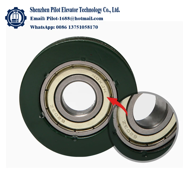 Pour Toshiba ascenseur voiture porte serrure rouleaux roues 60x16x6203 ascenseur porte cintre rouleau ascenseur ascenseur pièces de rechange type général