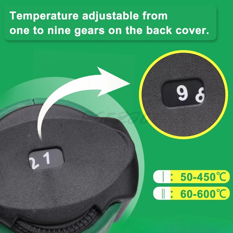 مسدس خبز فيلم السيارة 2000 وات عالي الطاقة صغير متعدد الوظائف مجموعة مسدس هواء ساخن