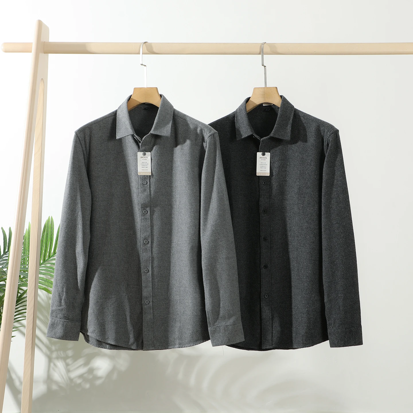 

Trade King Men's Thiened Wool Long Sve irt Flannel Treaent Warm Casual Sle Stand Fit Youth Faion Autumn Winter