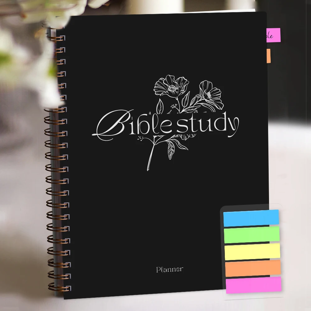 Daily Bible Study Journal - S.O.A.P Method Bible Study Supplies Church Notes Notebook for Men or Women, with Color Index Sticker