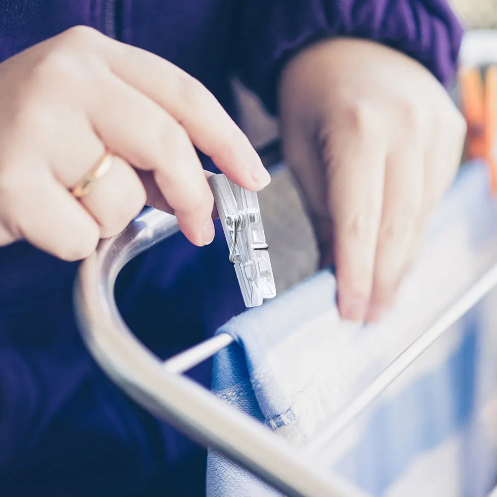 

100Pcs Mini Clothespins Plastic Clips Multipurpose Spring Hangers for Food Bags Paper Photos Mini Clothespins Clips