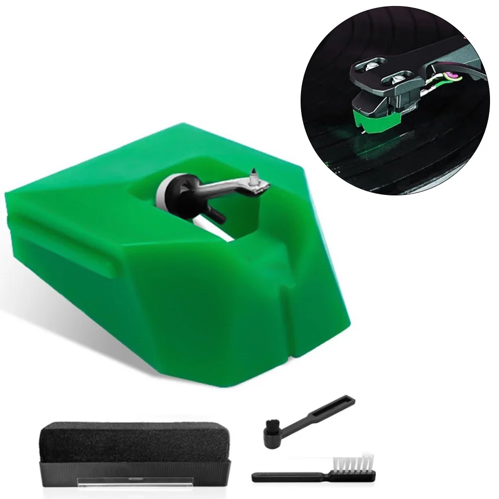 AT VMN95E Vinyl Record Needle For Audio Technica AT LP120X Turntable Cartridge With Cleaning Brush Replacement Stylus