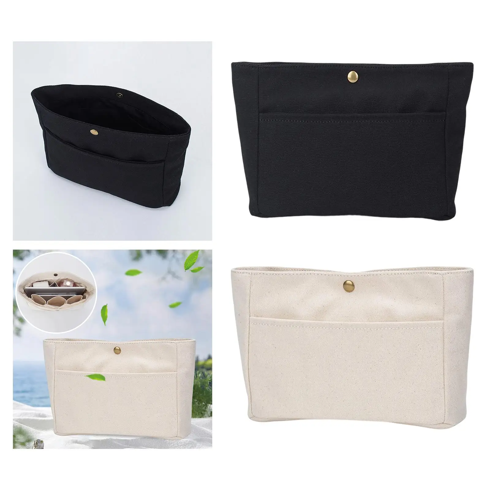 Compact Handbag Organizer Insert, Versatile Storage Solution for Makeup and Accessories
