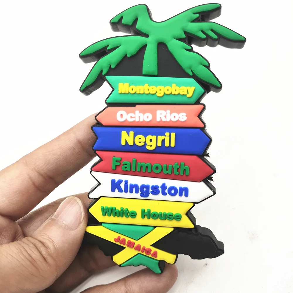 Barbados Bahamas Aruba Vanuatu Tanzania Jamaica Rubber Fridge Magnets Tourist Souvenir  Magnetic Refrigerator