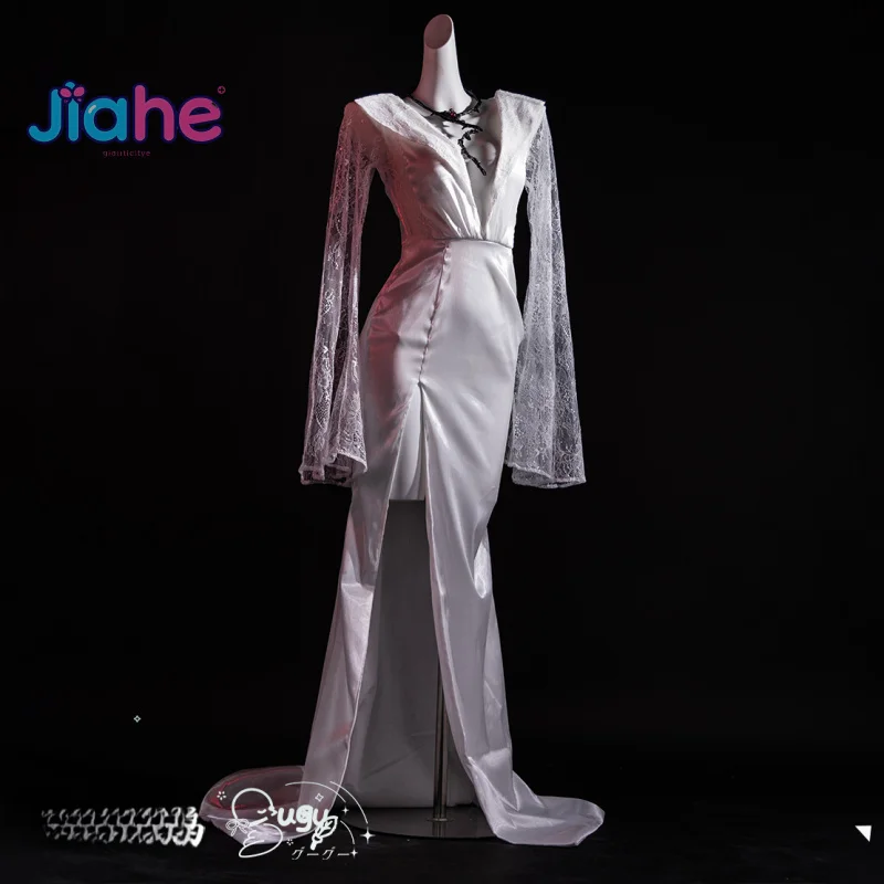 

Game Path to Nowhere Shalom MBCC-S-017 Cospaly Costume Dress Coat Headwear Earrings Necklace Waist Halloween Elegant Women Set