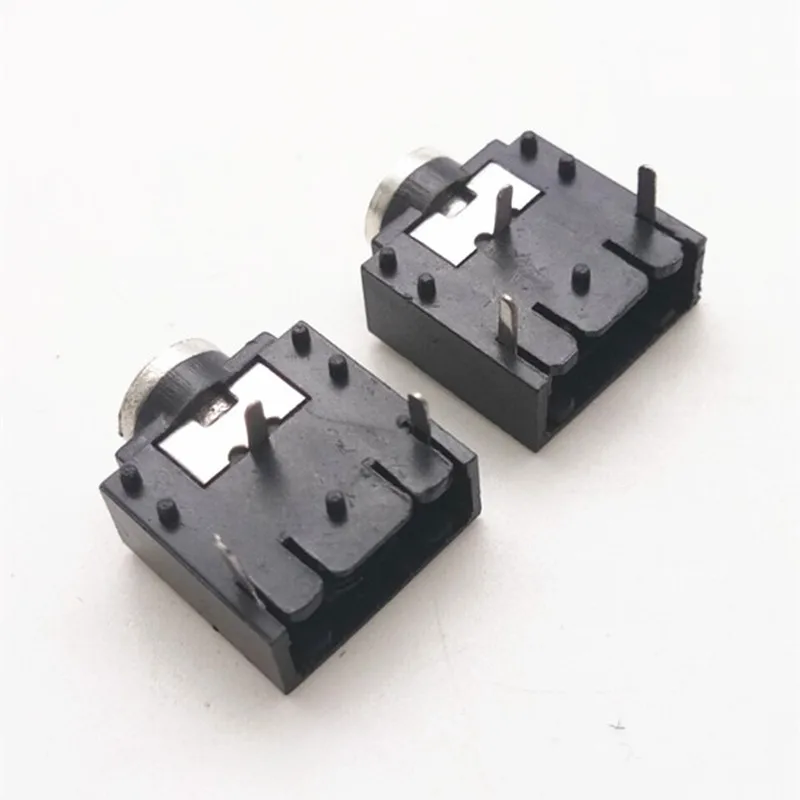 100PCS PJ3F07 PJ-307 3.5mm 3Pin 5Pin 3.5 Headphone Female 1/8'' Jack Socket Audio Connector DIP PCB Mount Connecters