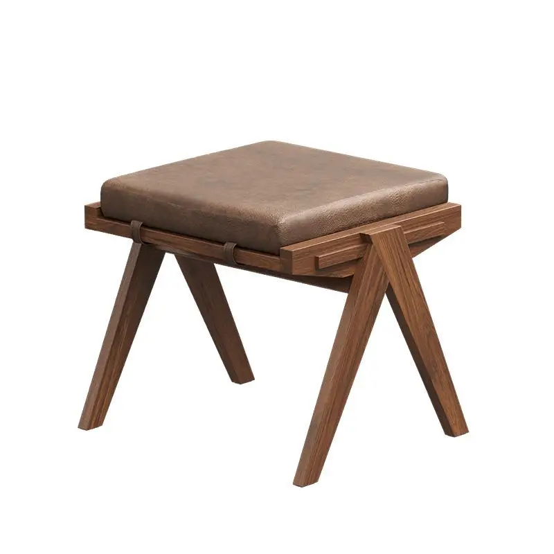 North American Black Walnut Dressing Stool Home Bedroom Makeup Stool Modern Simple
