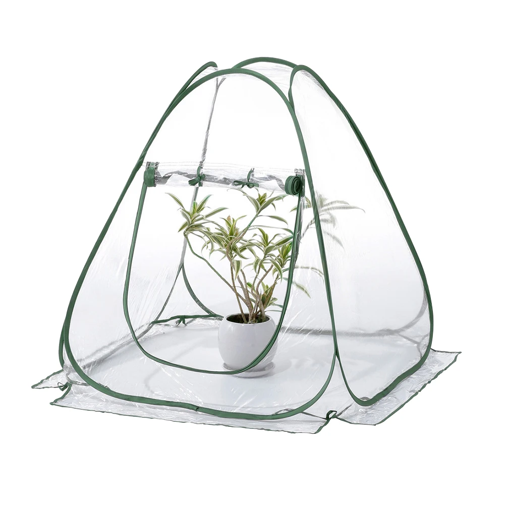 PVC Portable Foldable Mini Garden Greenhouse Cover Flower House Planting Insect-Proof Bird Cover For Outdoor Protection