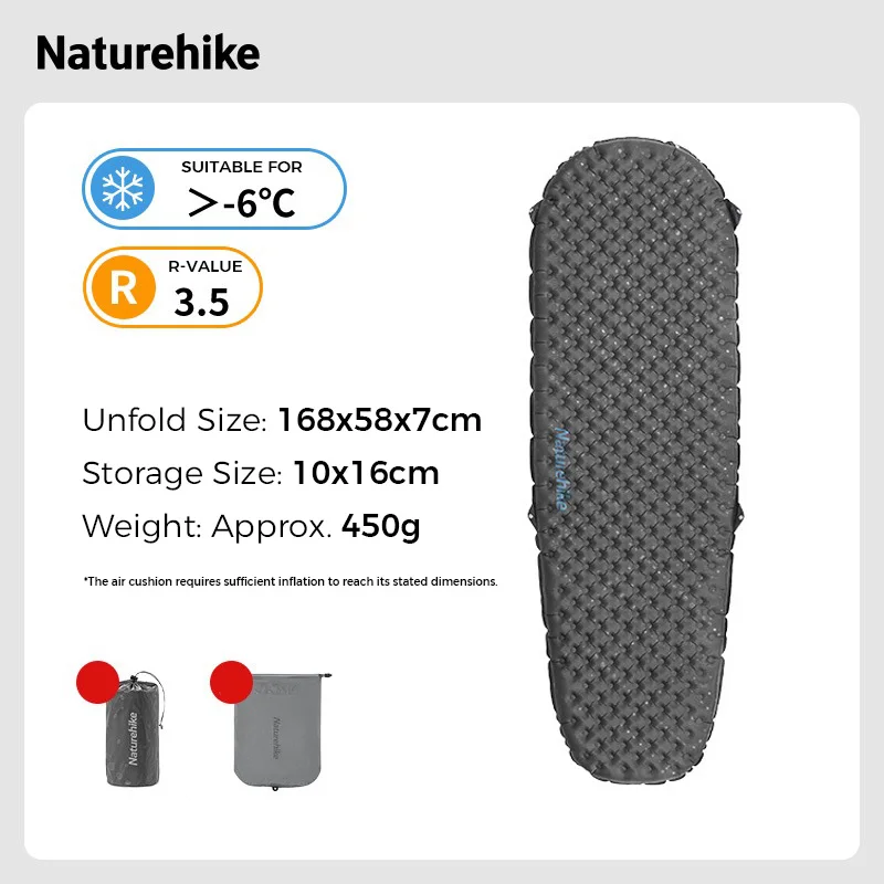 Naturehike Aufblasbare Matratze 2-Personen-Campingmatte Outdoor Ultraleichte 1-Personen-Isomatte 3,5 R-Wert Luftkissen-Reisematte 10
