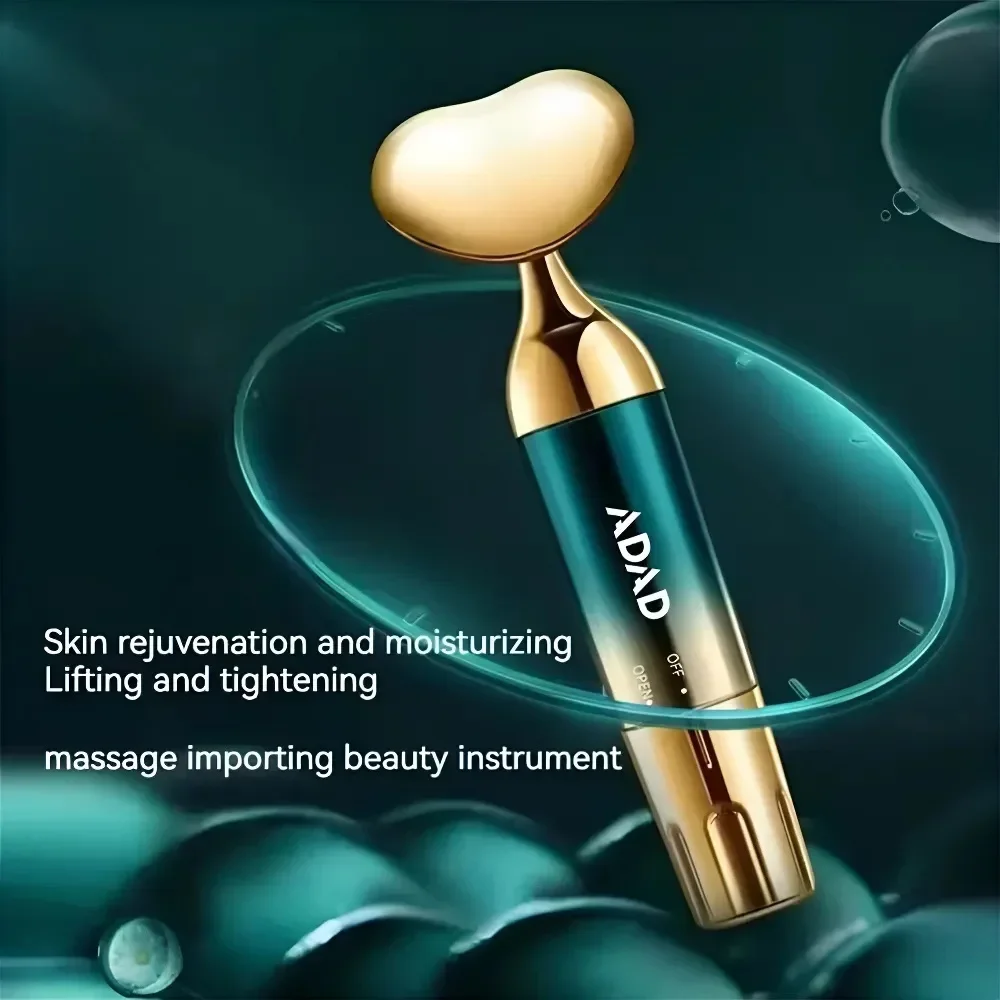 Masajeador facial eléctrico: dispositivo de belleza con vibración ultrasónica para levantamiento, reafirmar el cuidado de la piel y los ojos, uso doméstico portátil