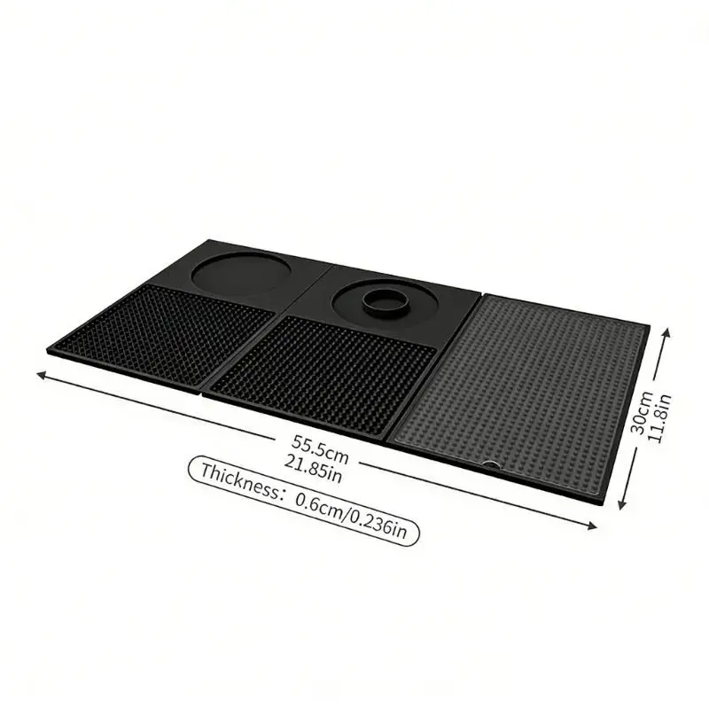 Premium Rubber Bar Pad For Beverage Preparation Having Small Arrangement And Slip Resistant Base Great For Home Or Outdoor D2RD