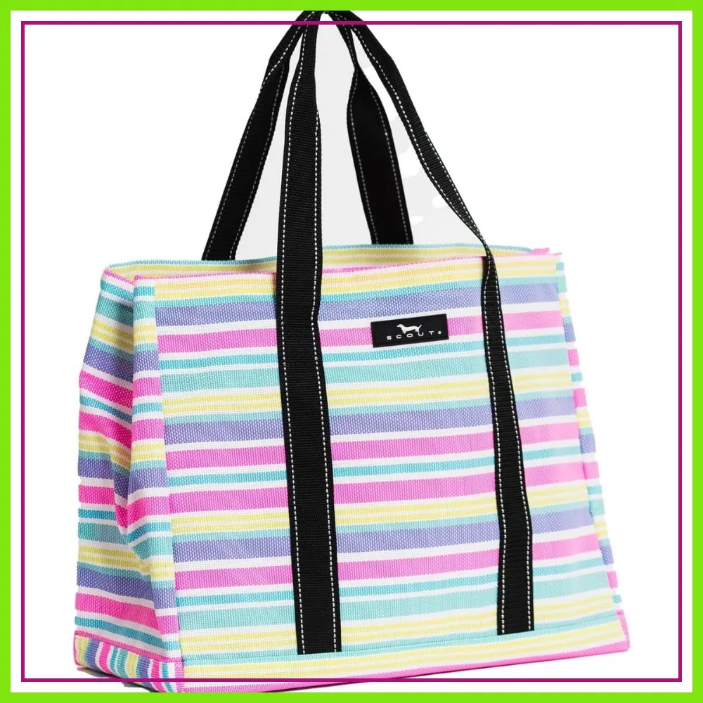 Large Beach Tote Bag for Women - Sandproof Breathable Woven Pool Travel Bag