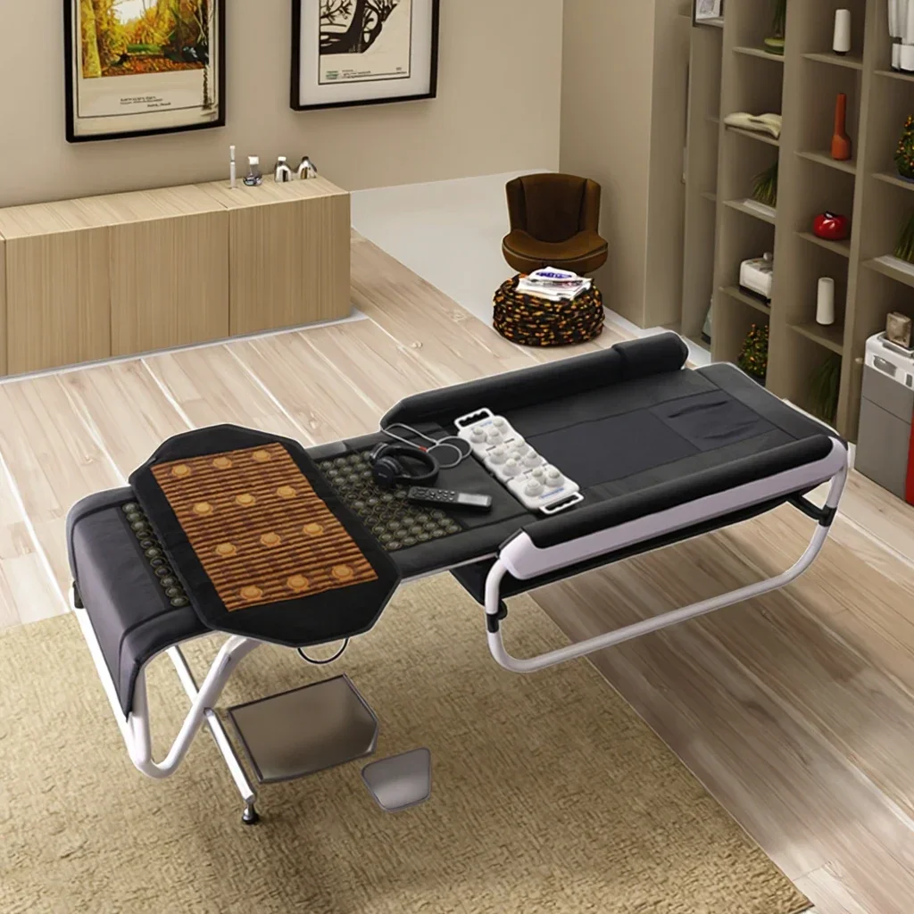 

Hot Pick Korea Premium V4 Master Tourmaline Jade Roller Stone Massager Therapy Table Therapeutic Thermal Infrared Massage Bed