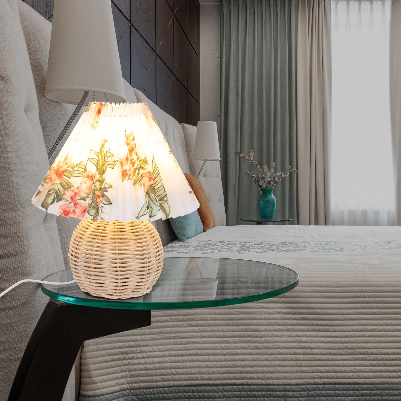 pleated-desk-lamp-night-light-decorative-linen-bedside-atmosphere-covers-warm-romantic-home-bedroom-bar-shop