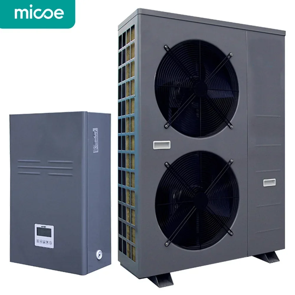 

Micoe Factory Price Effective R290 Air Source Heat Pump EVI Inverter Heat Pumps Electric Stainless Steel Water Storage Tank Home