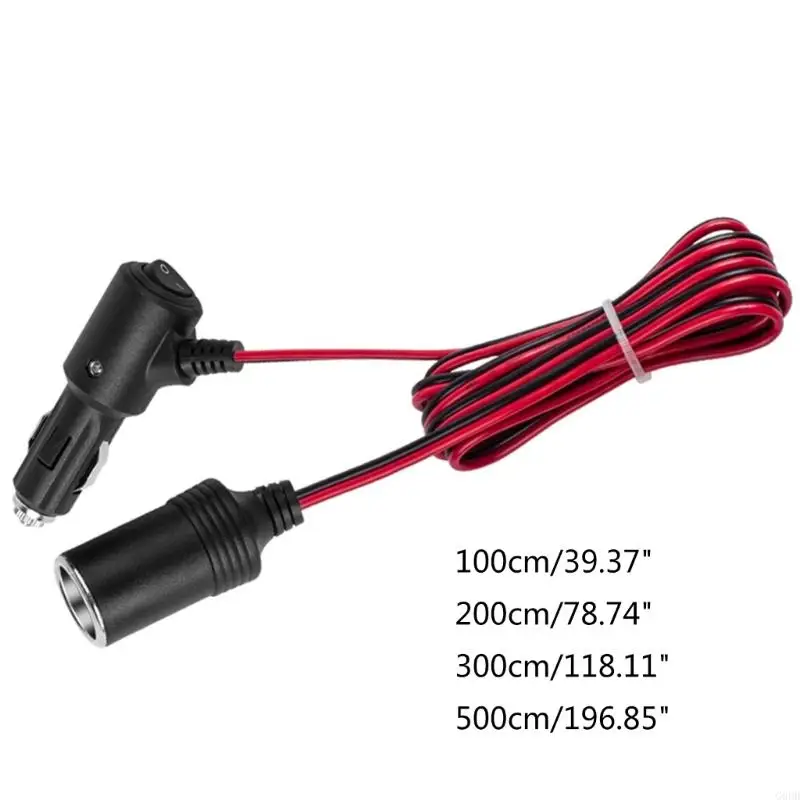 G6DD 12V24V CARGARETTE Leichtere Sockel-Verlängerungskabel mit Ein/Off-Knopf