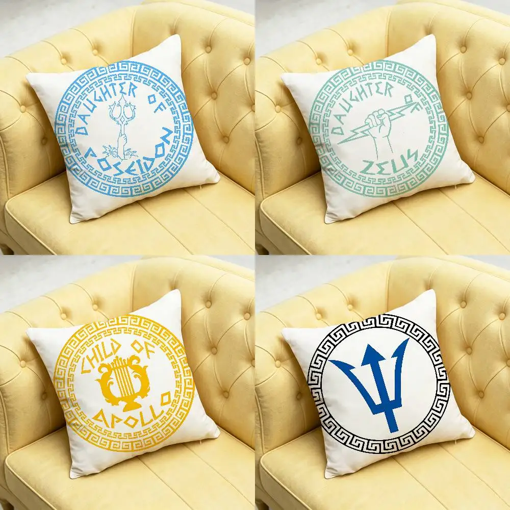 For Son Daughter of Poseidon Zeus Ares Iris Greek Throw Pillow Case 45cm 50cm Car Custom Square Pillowcase Pad Cushion Cover