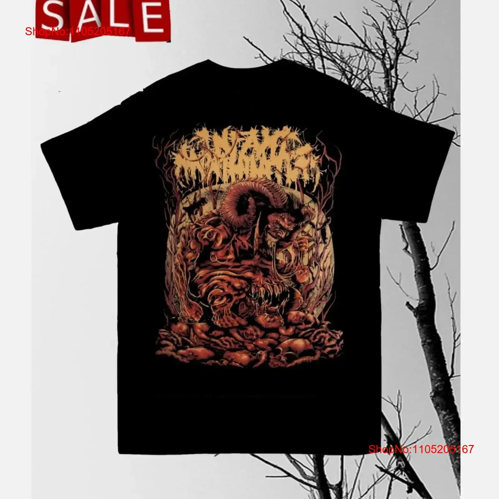 Rare Infant Annihilator Band Black Full Size T Shirt Adults vintage Washed Top For Everyday Wear Comfortable fashion Casual