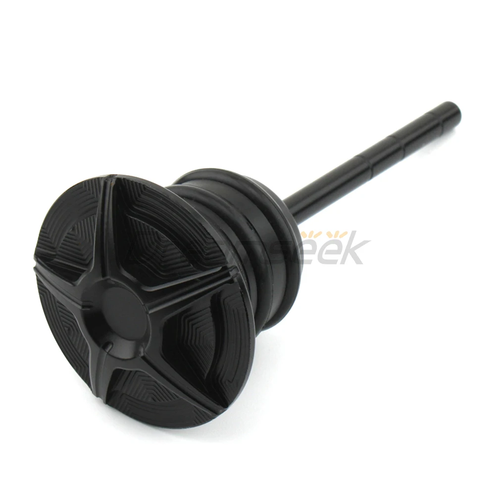 

Black Oil Dipstick Transmission for Harley Softail Fat Boy Deluxe Slim Springer 2000-17 Motorcycle Tank Filler Plug Cap Aluminum